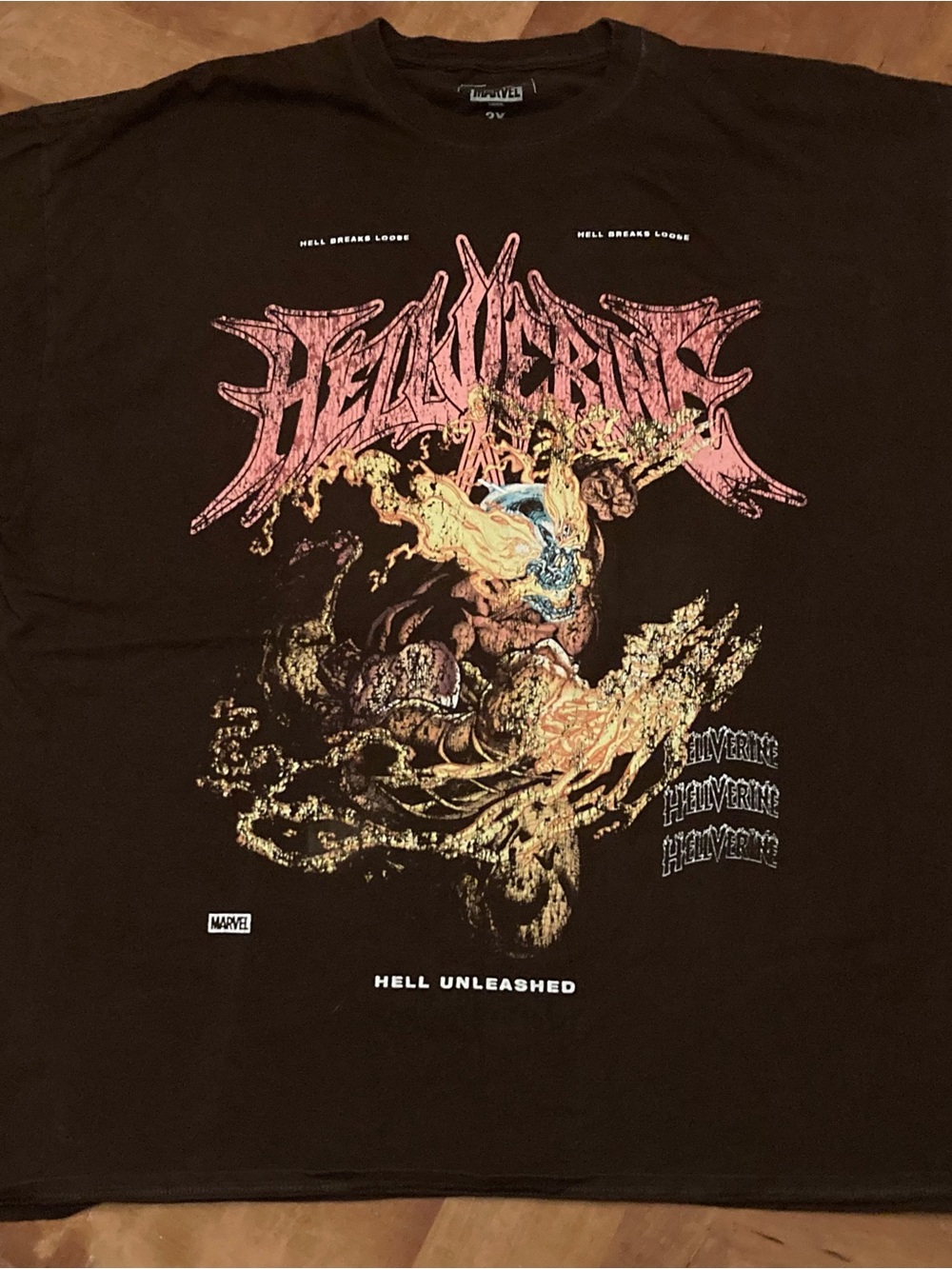 XXXL Marvel Hell Unleashed Wolverine Graphic T‑Shirt